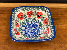 Load image into Gallery viewer, Bowl, Square - 3.75” - Red Pansy
