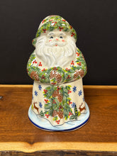Load image into Gallery viewer, Father Christmas Lidded Cookie Jar, Large - Reindeer in the Snow
