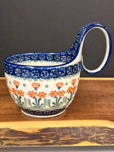 Load image into Gallery viewer, Bowl, Loop Handle Soup - Peach Spring Daisy
