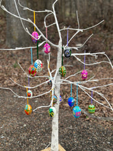 Load image into Gallery viewer, Eggs, 2&quot; Wooden Pysanky - Teal
