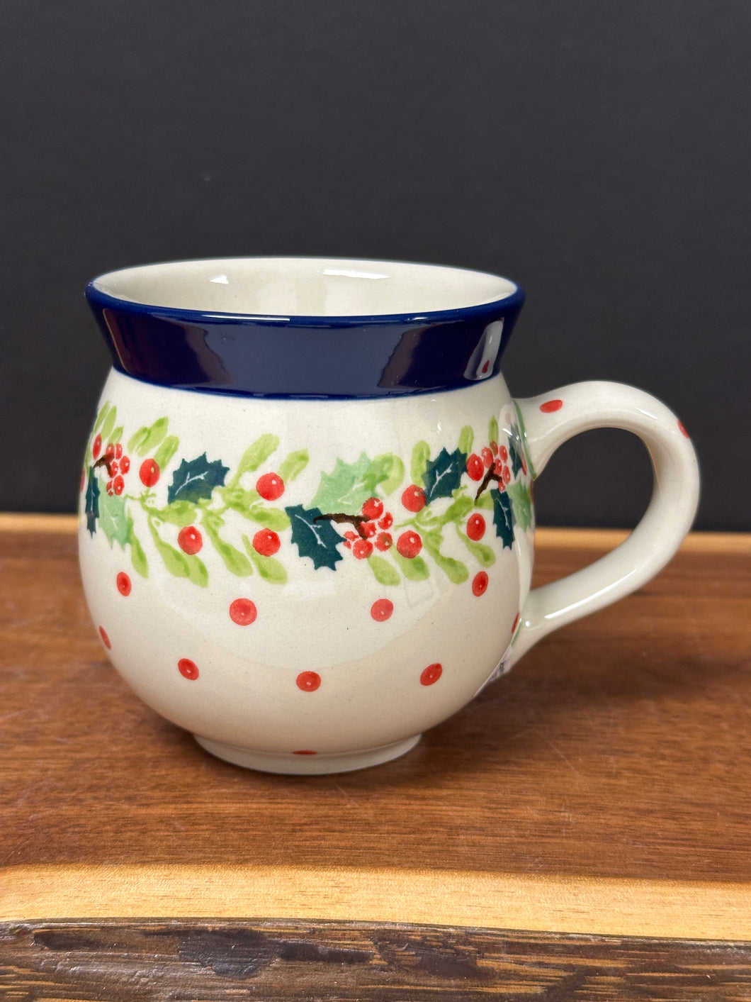 Mug, Bubble 12 oz - Christmas Holly