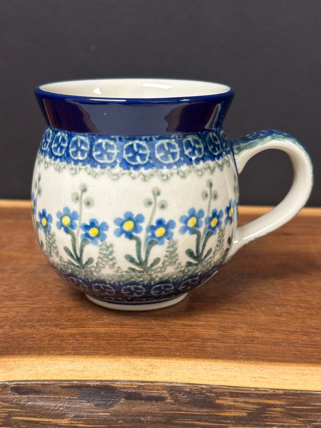 Mug, Bubble 12 oz - Blue Spring Daisy