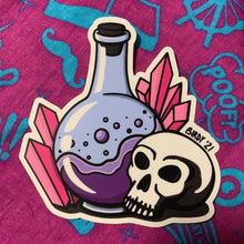 Load image into Gallery viewer, Sticker by Birdy, Skull and Potion
