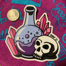 Load image into Gallery viewer, Sticker by Birdy, Skull and Potion
