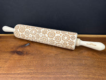 Load image into Gallery viewer, Rolling Pin, Wooden Embossed - Bojo Flower MD
