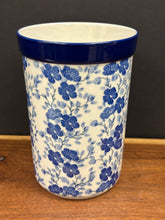 Load image into Gallery viewer, Wine Crock/ Utensil Holder, 7.75" H - Timeless Blue
