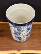 Load image into Gallery viewer, Wine Crock/ Utensil Holder, 7.75" H - Timeless Blue
