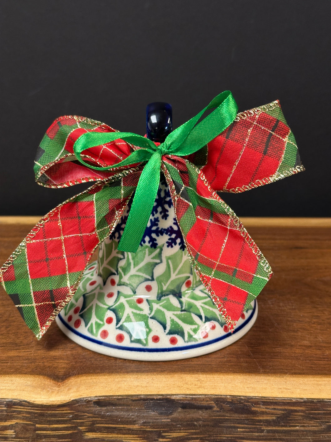 Bell, Christmas 5” - Holly Wreath