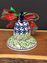 Load image into Gallery viewer, Bell, Christmas 5” - Holly Wreath
