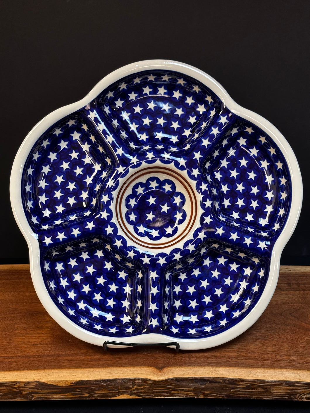 Platter, Divided Round - Stars & Stripes