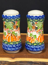 Load image into Gallery viewer, Salt &amp; Pepper Set, Tall Kalich - Hedgehogs in the Pumpkin Patch
