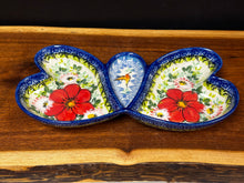 Load image into Gallery viewer, Serving Butterfly Dish, Divided - Kalich Hummingbird in a Garden
