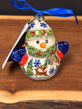 Load image into Gallery viewer, Ornament, Snowman with Scarf - Reindeer in the Snow
