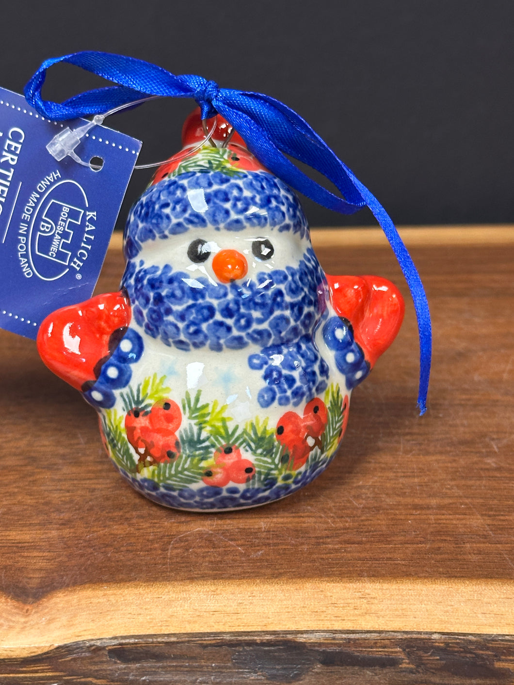 Ornament, Snowman with Scarf - Cranberries