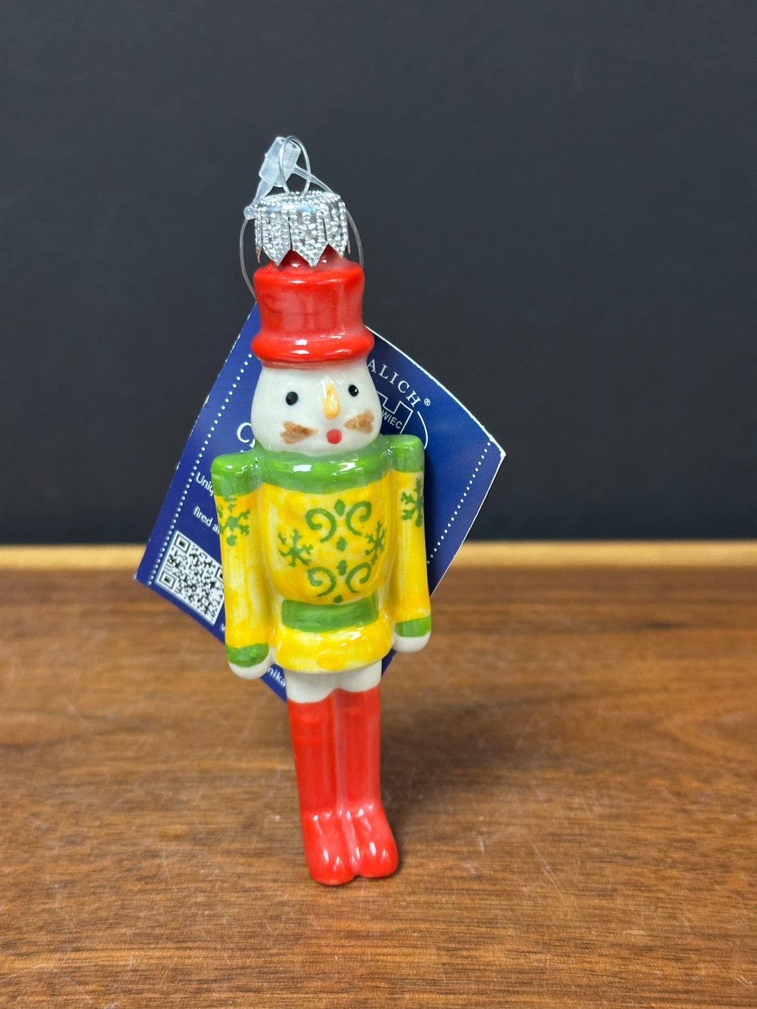 Ornament, Nutcracker - Kalich Yellow Coat/Red Hat