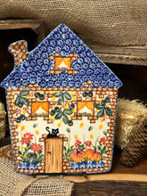 Load image into Gallery viewer, Platter, House Shape - Kalich Black Cat and Pumpkins
