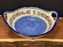 Load image into Gallery viewer, Bowl/Platter with Handles - Red Wreath
