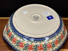 Load image into Gallery viewer, Bowl/Platter with Handles - Red Wreath
