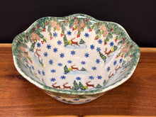 Load image into Gallery viewer, Bowl, Viki Wavy Edge - Reindeer in the Snow
