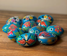 Load image into Gallery viewer, Eggs, 2&quot; Wooden Pysanky - Teal
