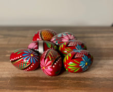 Load image into Gallery viewer, Eggs, 2&quot; Wooden Pysanky - Red
