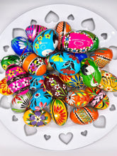 Load image into Gallery viewer, Eggs, 2&quot; Wooden Pysanky - Mixed Colors
