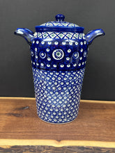 Load image into Gallery viewer, Canister, Pre-owned 10.5&quot; with Lid - Dots and Diamonds
