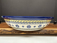 Load image into Gallery viewer, Bowl, Pre-owned 13&quot; Serving - Blue Wave
