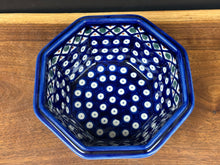 Load image into Gallery viewer, Bowl, Pre-Owned Octagon 6.25” x 2.75” - Dots and Diamonds
