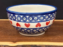 Load image into Gallery viewer, Bowl, Cereal Pre-owned - Red Hearts Pattern
