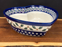 Load image into Gallery viewer, Bowl, Pre-Owned Heart Shaped 8&quot; - Holly Leaves
