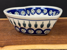 Load image into Gallery viewer, Bowl, Pre-Owned Heart Shaped 6&quot; - Peacock
