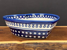 Load image into Gallery viewer, Bowl, Pre-Owned Heart Shaped 8&quot; - Peacock Dots &amp; Loops

