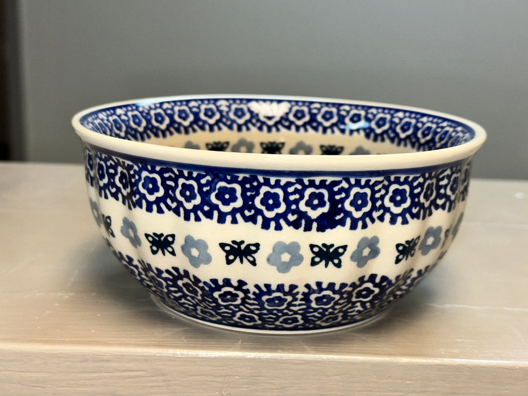 Bowl, Pre-owned Scalloped Cereal - Butterflies in the Garden