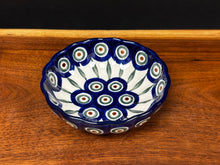 Load image into Gallery viewer, Bowl, Scalloped 4.5&quot; - Peacock
