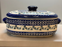 Load image into Gallery viewer, Baker, Pre-owned Covered w/Lid - Flower Vines
