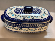 Load image into Gallery viewer, Baker, Pre-owned Covered w/Lid - Flower Vines
