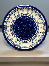 Load image into Gallery viewer, Dinner Plate 10.75”, Pre-Owned - Light Blue Diamond Flowers
