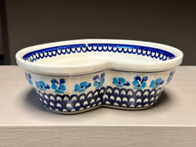 Load image into Gallery viewer, Bowl, Pre-Owned Heart Shaped 8&quot; - Light Blue Pansy
