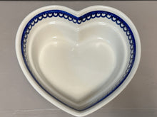 Load image into Gallery viewer, Bowl, Pre-Owned Heart Shaped 8&quot; - Light Blue Pansy
