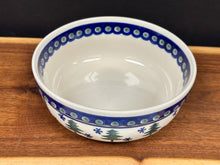 Load image into Gallery viewer, Bowl, Pre-owned 7&quot; - Evergreen Trees &amp; Snowflakes
