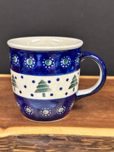 Load image into Gallery viewer, Mug, Pre-owned 12 oz. - Evergreen Trees &amp; Dots
