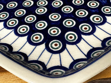 Load image into Gallery viewer, Dinner Plate 10.75”, Pre-Owned -Heart Shape Peacock w/Lines
