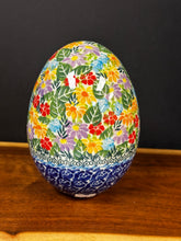 Load image into Gallery viewer, Egg, Pysanky Pottery - XXL Extra Large 6" - Gerbera Daisies
