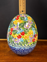 Load image into Gallery viewer, Egg, Pysanky Pottery - XXL Extra Large 6" - Gerbera Daisies
