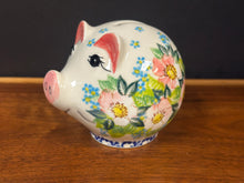 Load image into Gallery viewer, Piggy Bank, Mini - Pink Flowers

