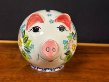 Load image into Gallery viewer, Piggy Bank, Mini - Pink Flowers
