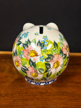 Load image into Gallery viewer, Piggy Bank, Mini - Pink Flowers

