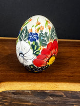 Load image into Gallery viewer, Egg, Pysanky Pottery - Medium 3" - Red &amp; White
