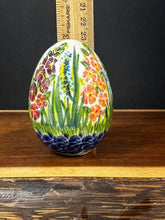Load image into Gallery viewer, Egg, Pysanky Pottery - Medium 3" - Hollyhocks

